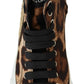 Exquisite Leopard Print Mid-Top Sneakers