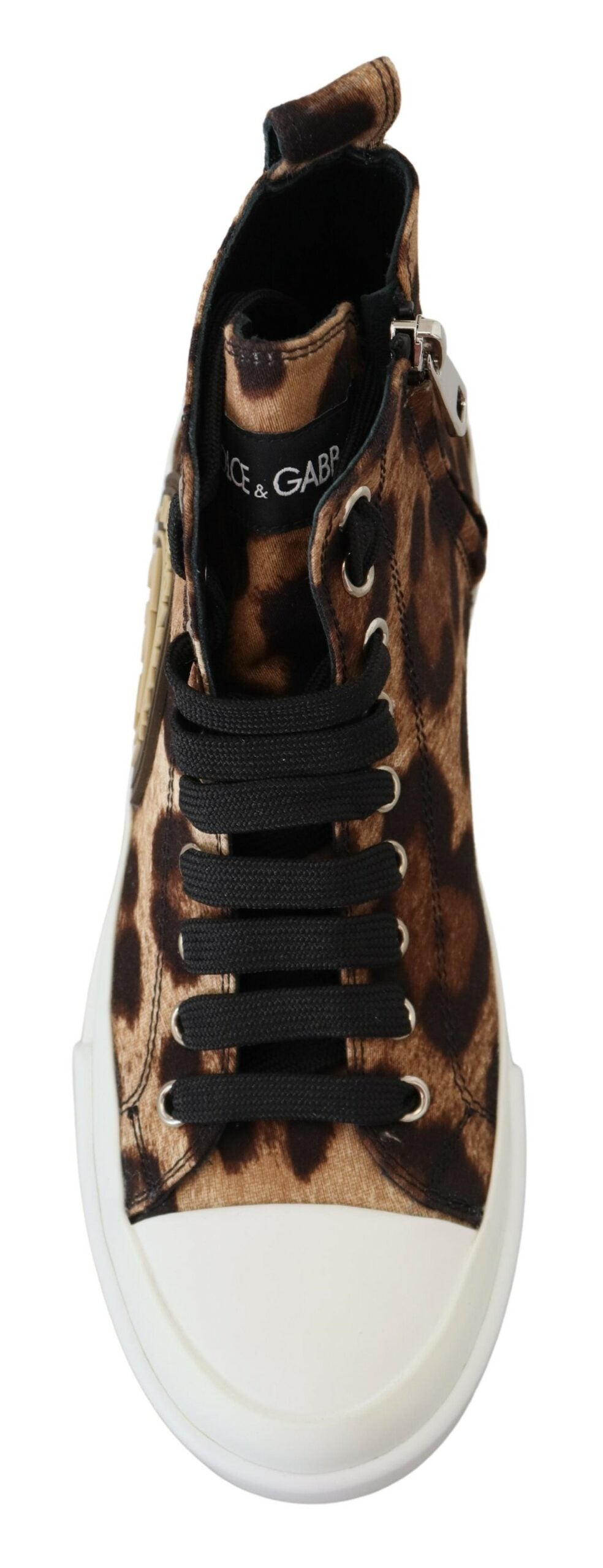 Exquisite Leopard Print Mid-Top Sneakers