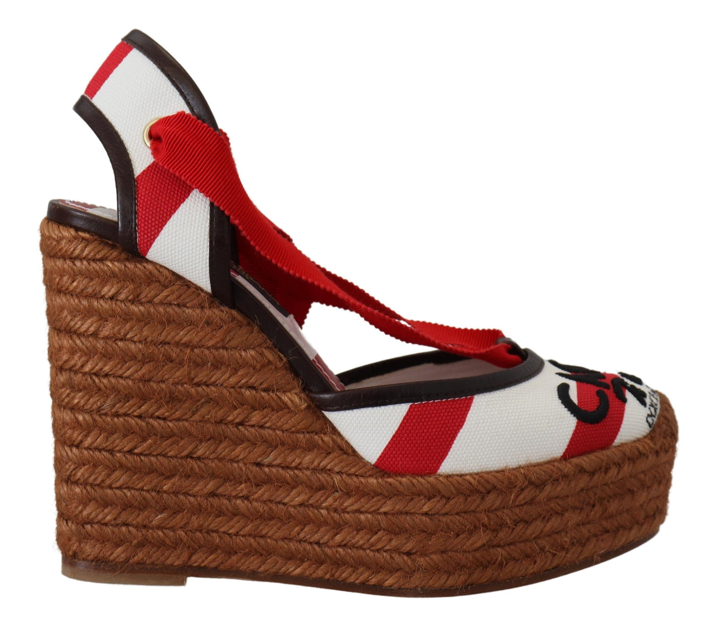 Multicolor Lace-Up Wedge Sandals