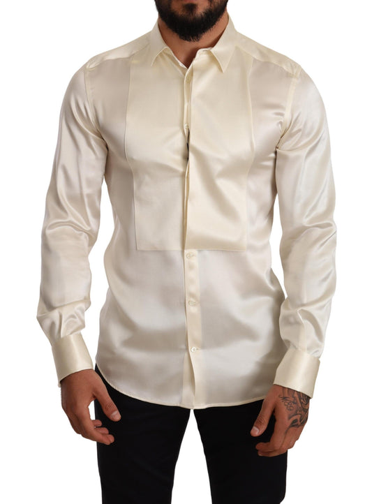 Off-White Silk Elegance Shirt Slim Fit