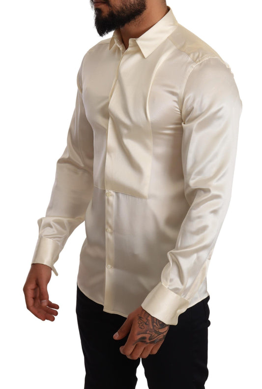 Off-White Silk Elegance Shirt Slim Fit