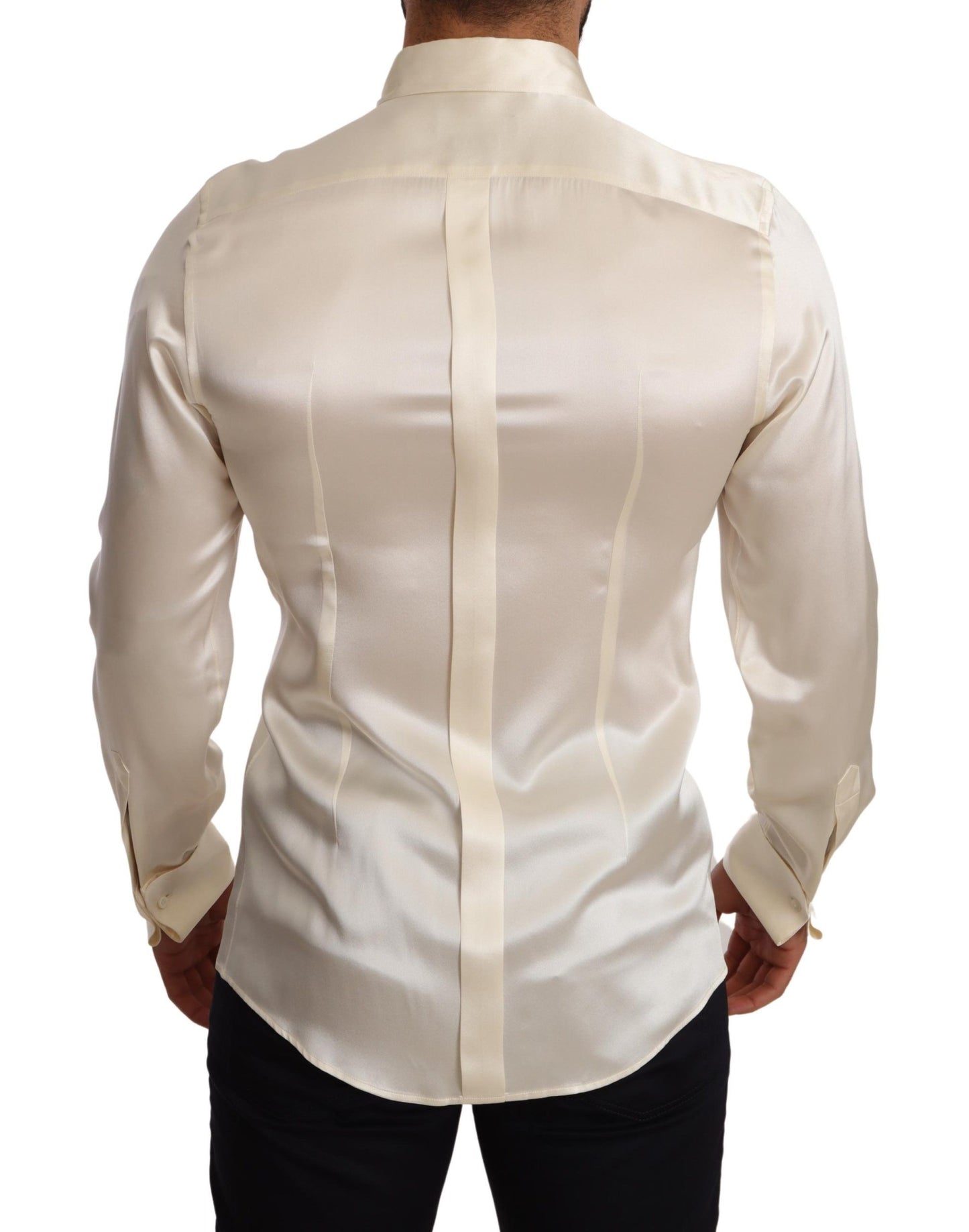 Off-White Silk Elegance Shirt Slim Fit