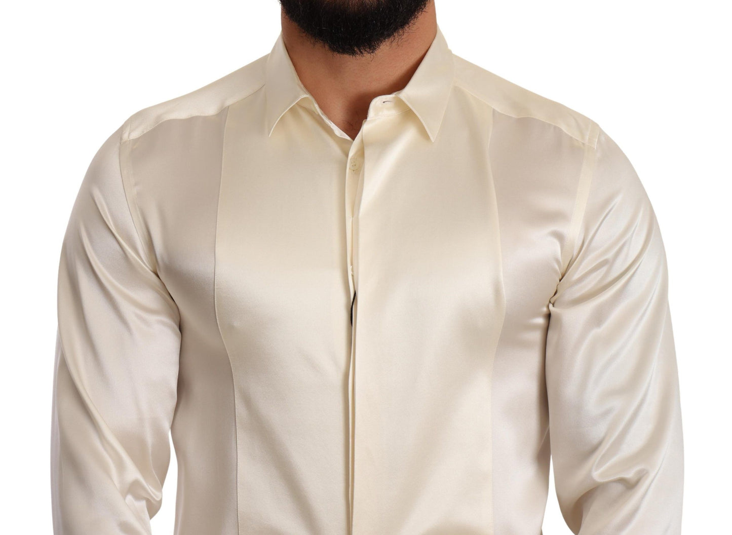 Off-White Silk Elegance Shirt Slim Fit