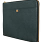 Elegant Green Leather Document Holder