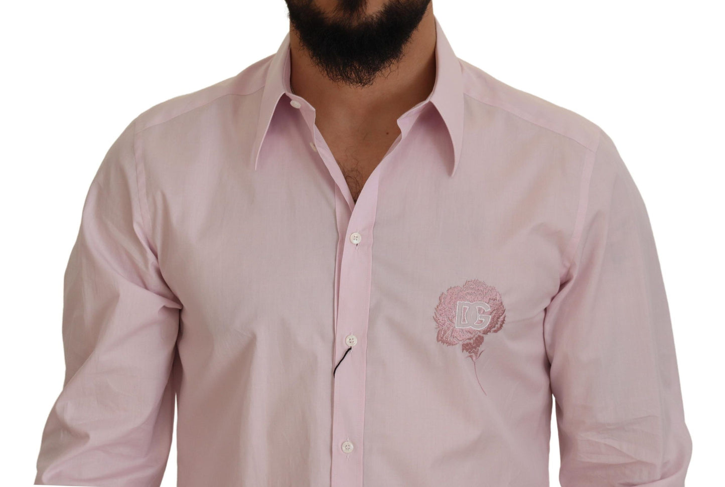 Exquisite Slim Fit Pink Cotton Shirt