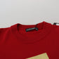 Red Virgin Wool Pullover Sweater