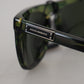 Chic Green Acetate Women's Sunglasses