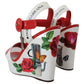 Multicolor Leather Wedge Sandals