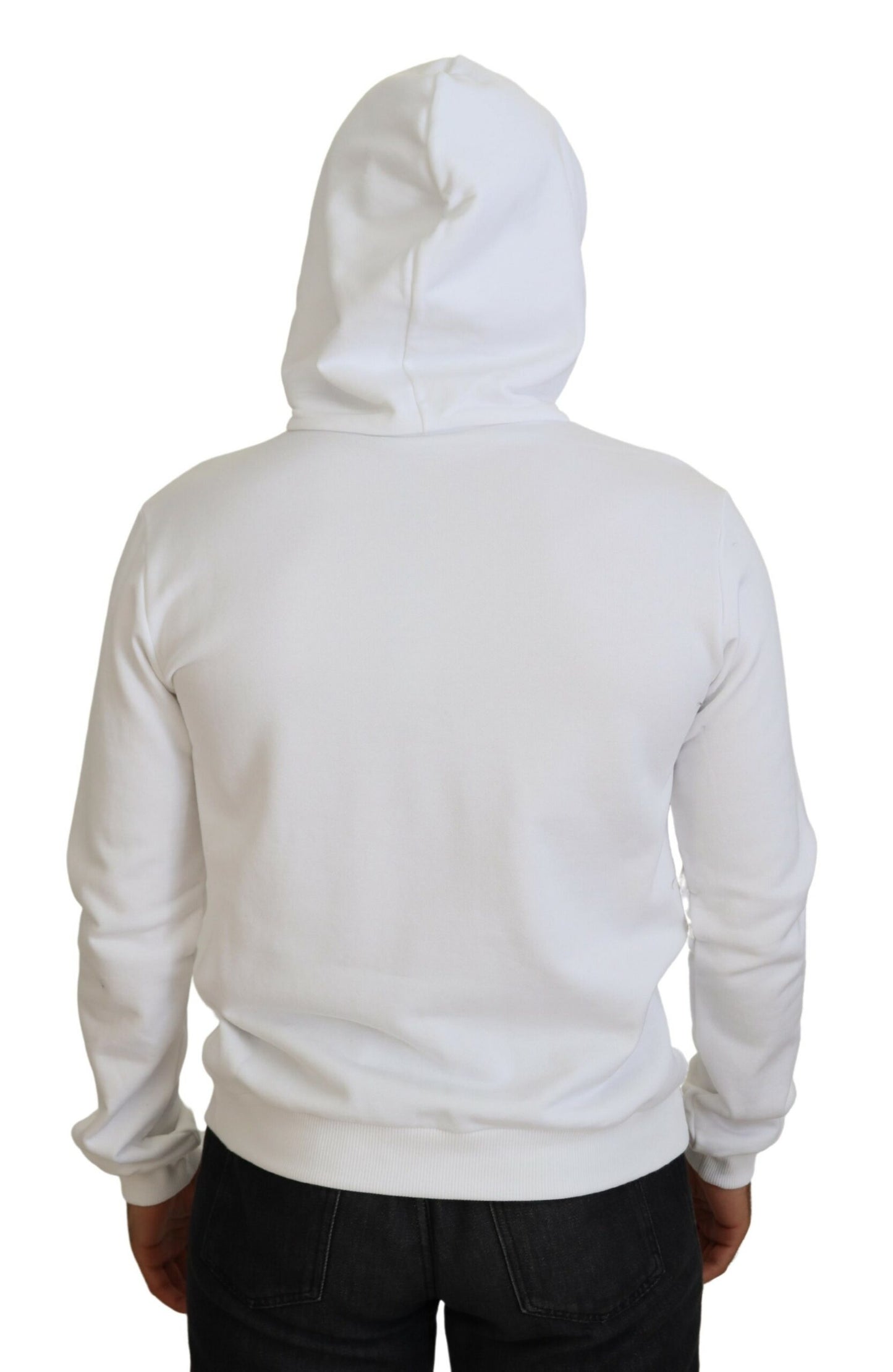 Sacred Heart Hooded White Sweater