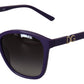 Elegant Violet Round Sunglasses for Women