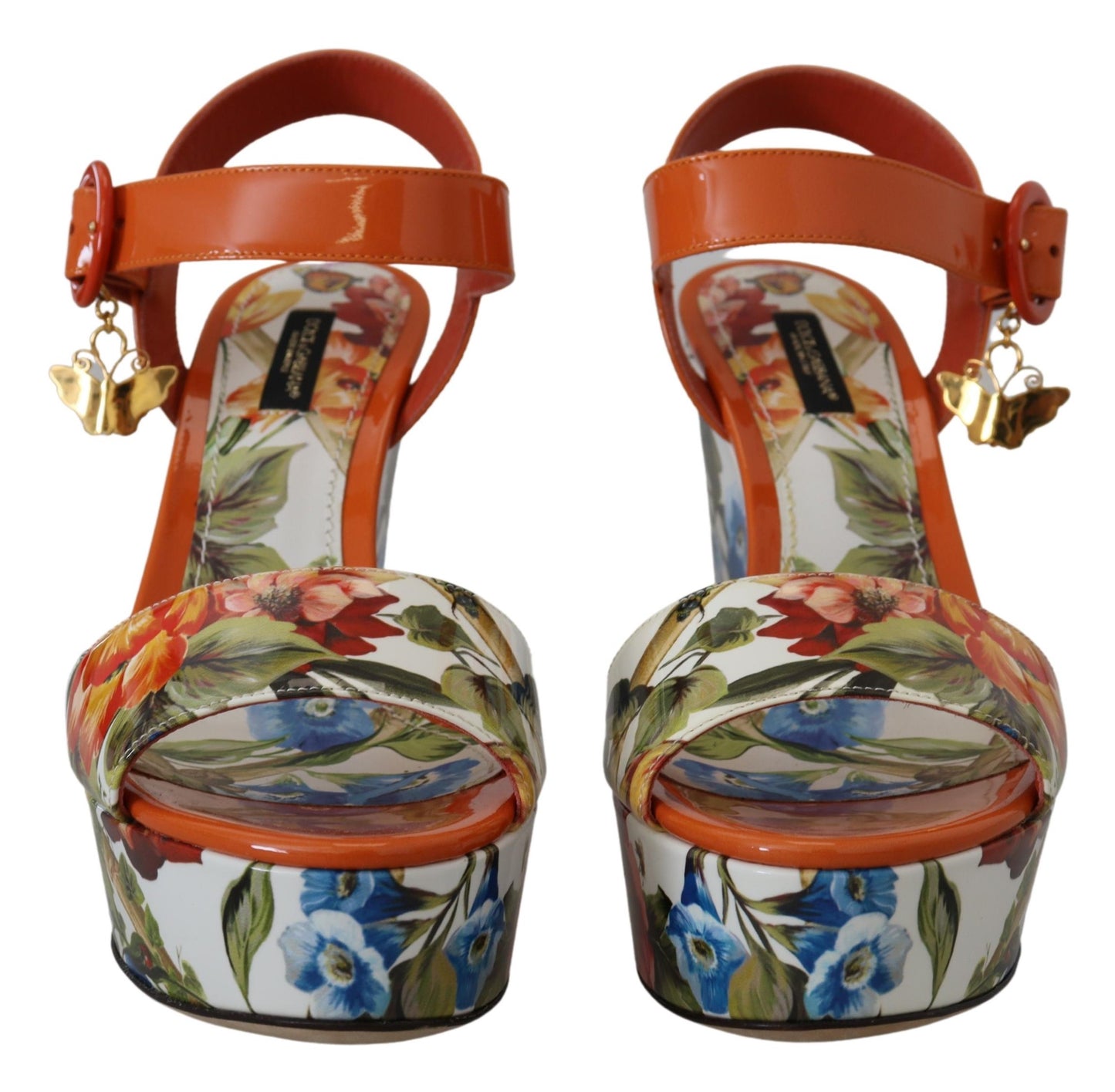 Multicolor Floral Print Wedge Sandals