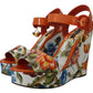 Multicolor Floral Print Wedge Sandals