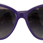 Elegant Violet Round Sunglasses for Women