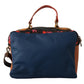 Multicolor Leather Shoulder Bag with Gold Details