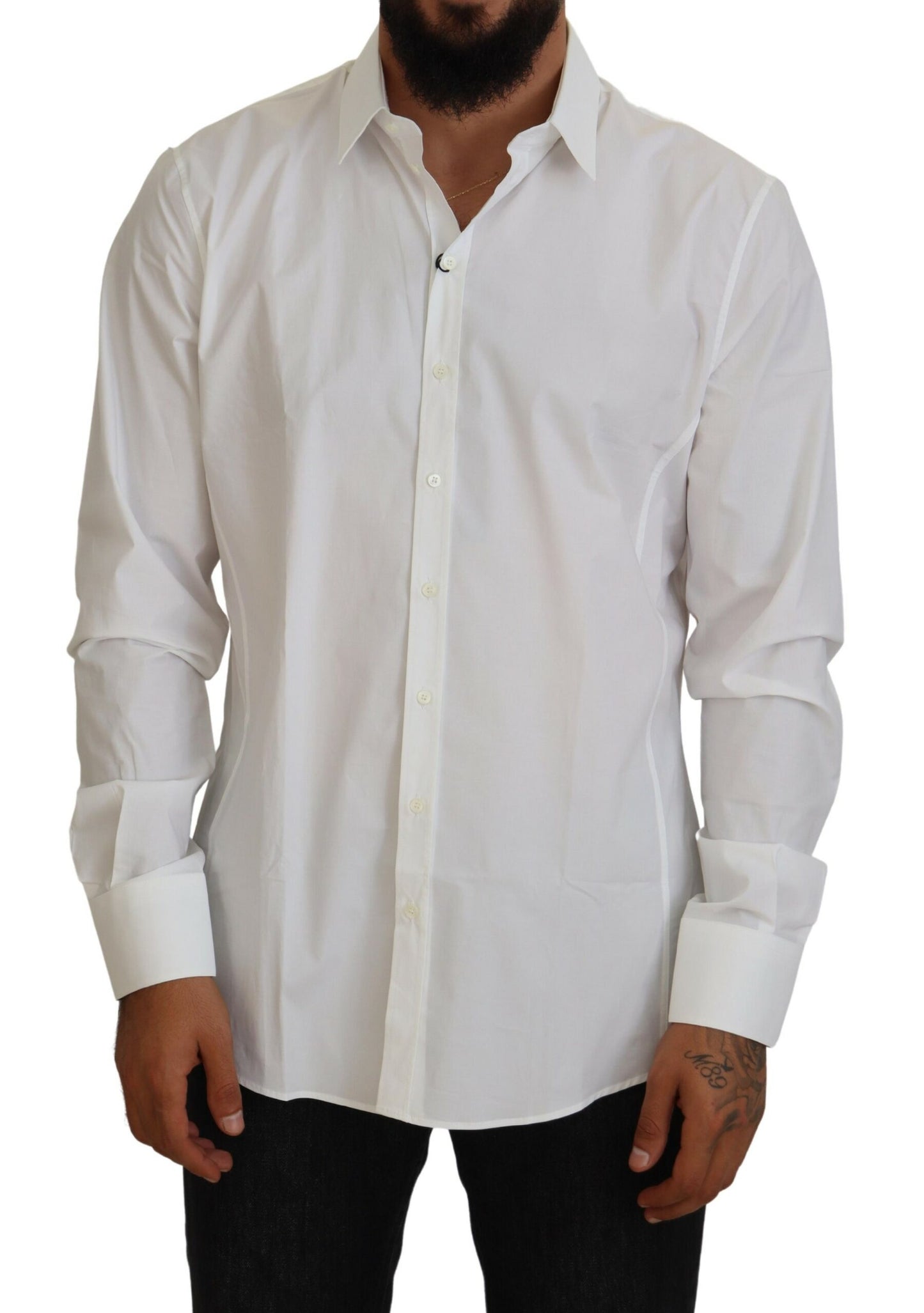 Elegant White Sicilia Formal Shirt