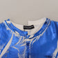 Chic Blue Cotton Crew Neck Tee