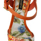 Multicolor Floral Print Wedge Sandals
