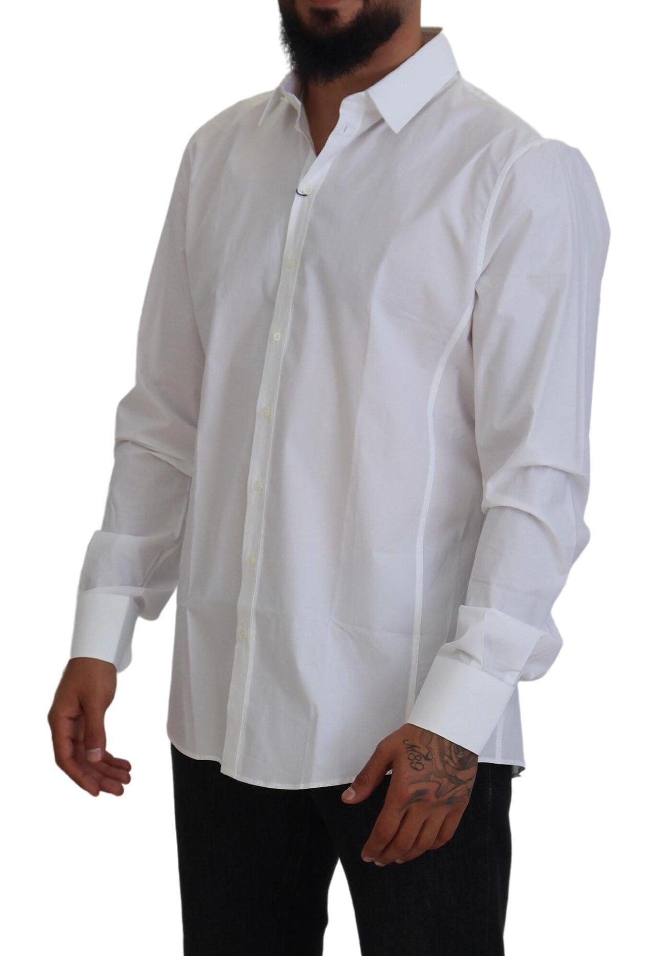 Elegant White Sicilia Formal Shirt