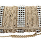 Exquisite Beige Crossbody Bag with Crystals