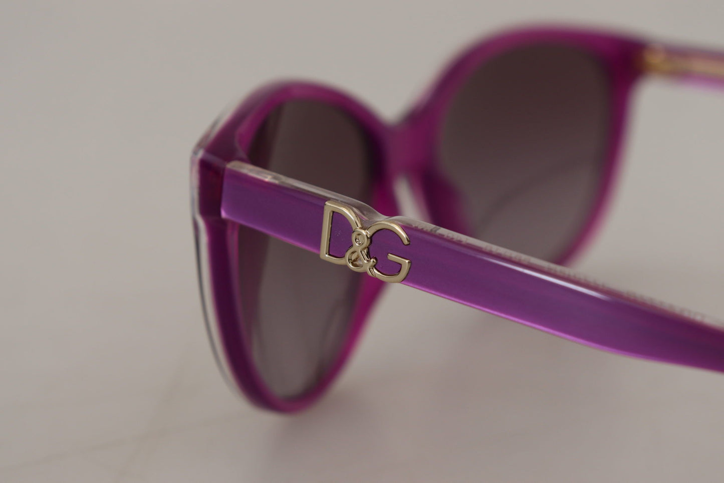 Chic Purple Acetate Round Sunglasses