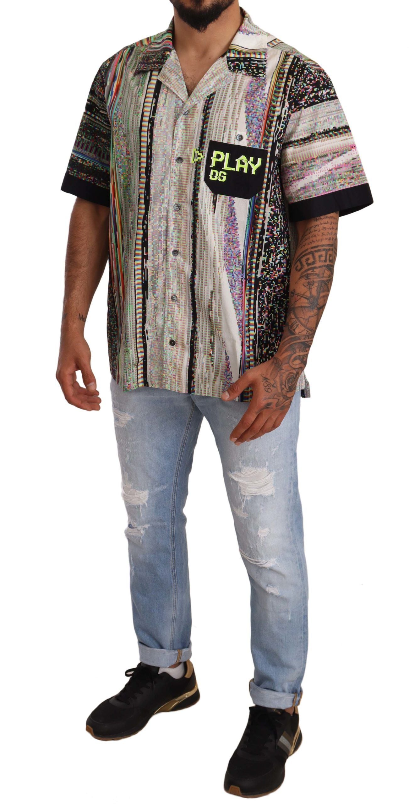 Multicolor Graphic Cotton Shirt