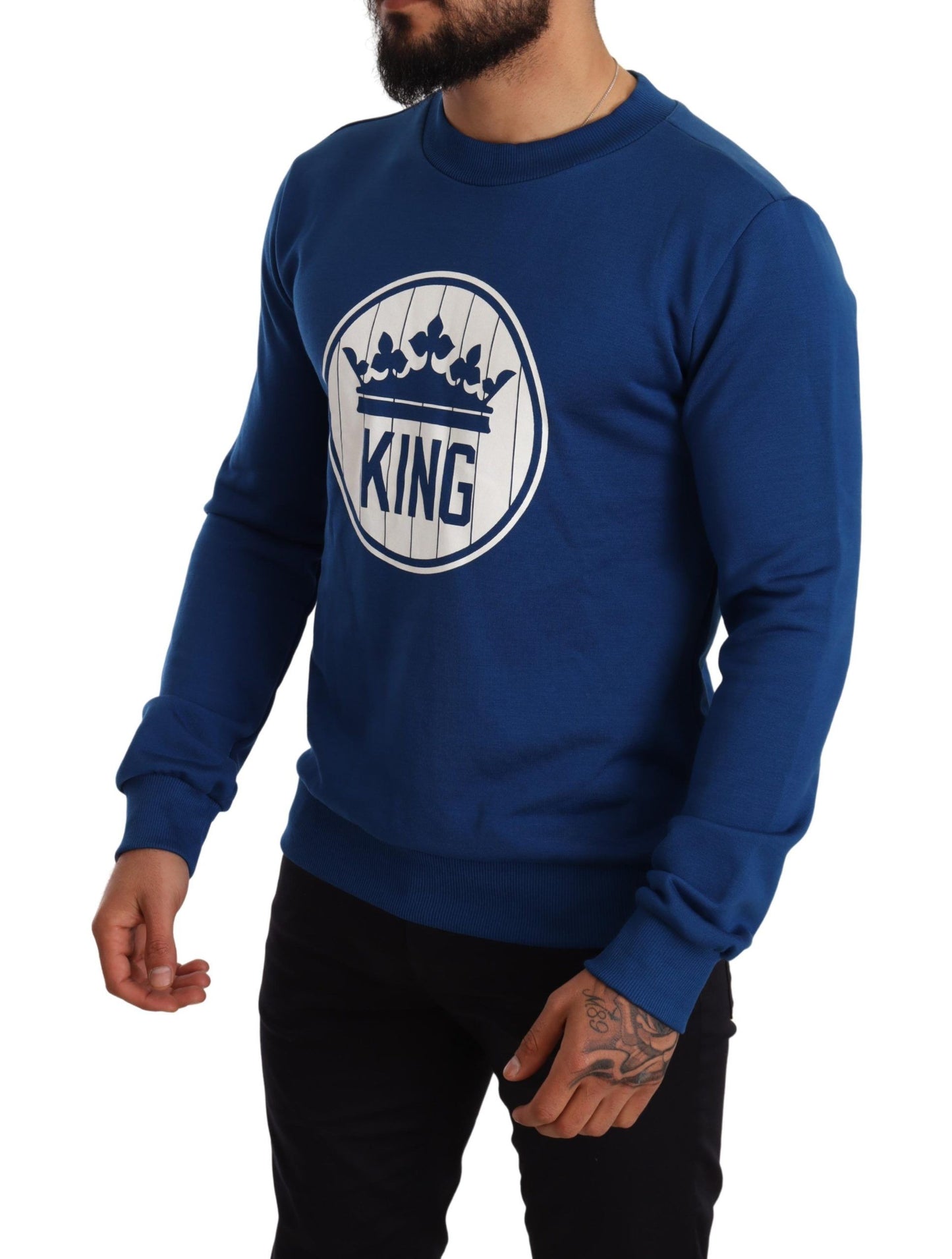 Royal Crown Motive Crewneck Sweater