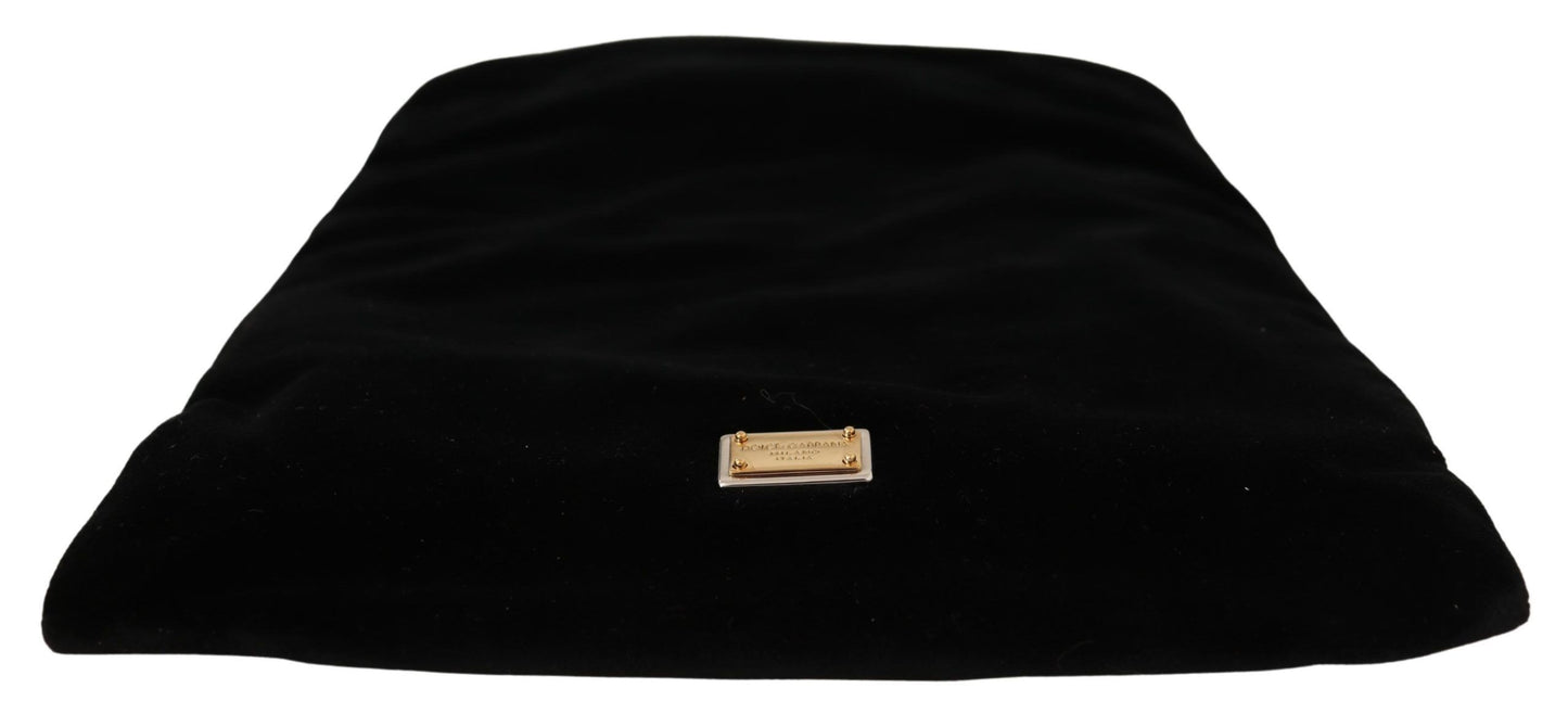 Elegant Black Velvet Pouch Bag Drawstring