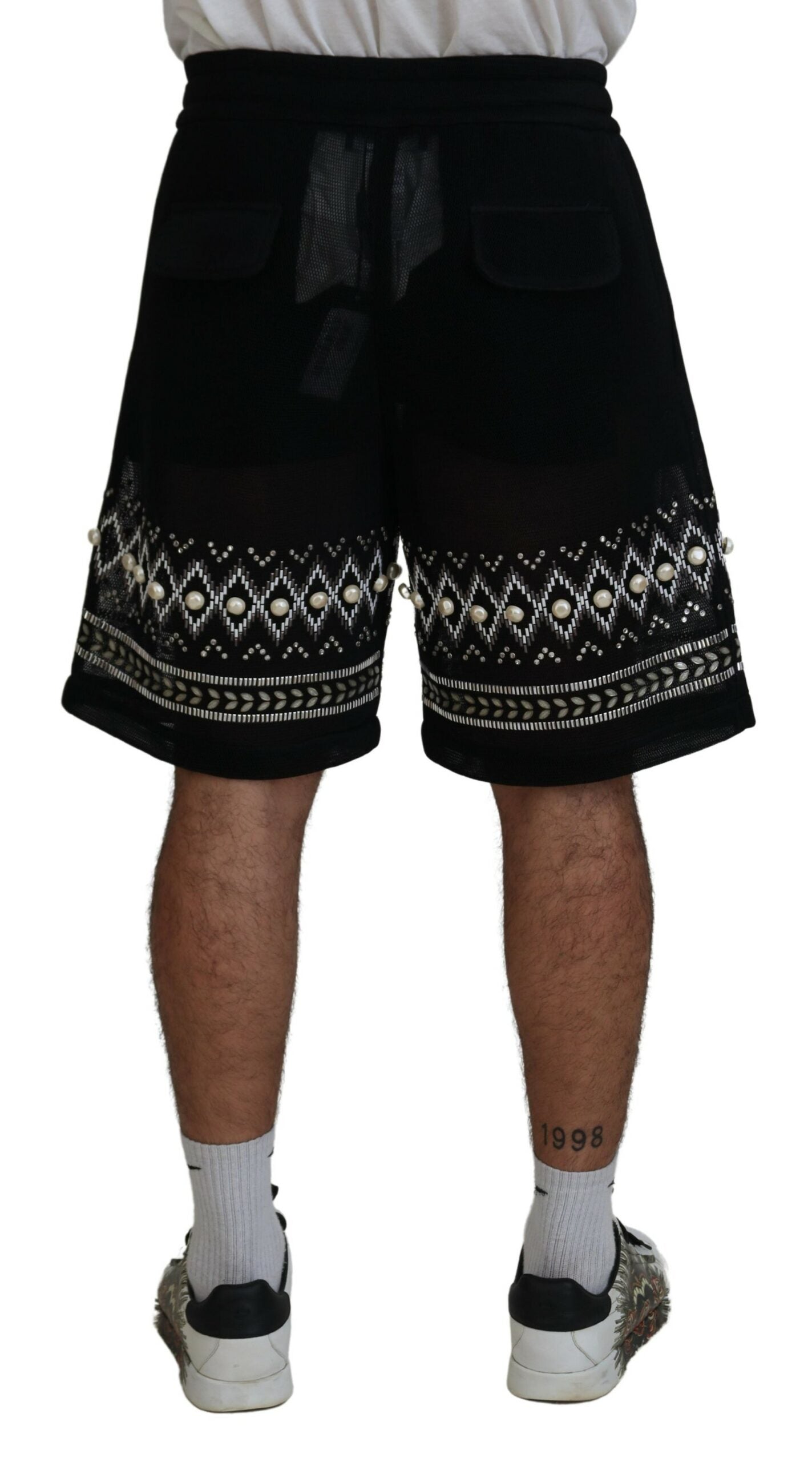 Elegant Monochrome Casual Shorts