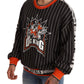 Black Multicolor DG King Print Sweater