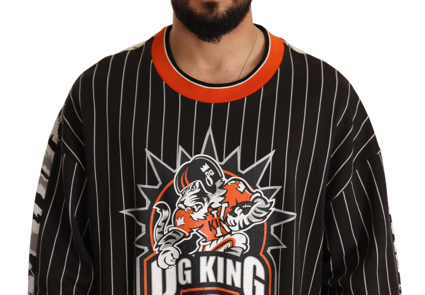 Black Multicolor DG King Print Sweater