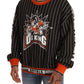 Black Multicolor DG King Print Sweater