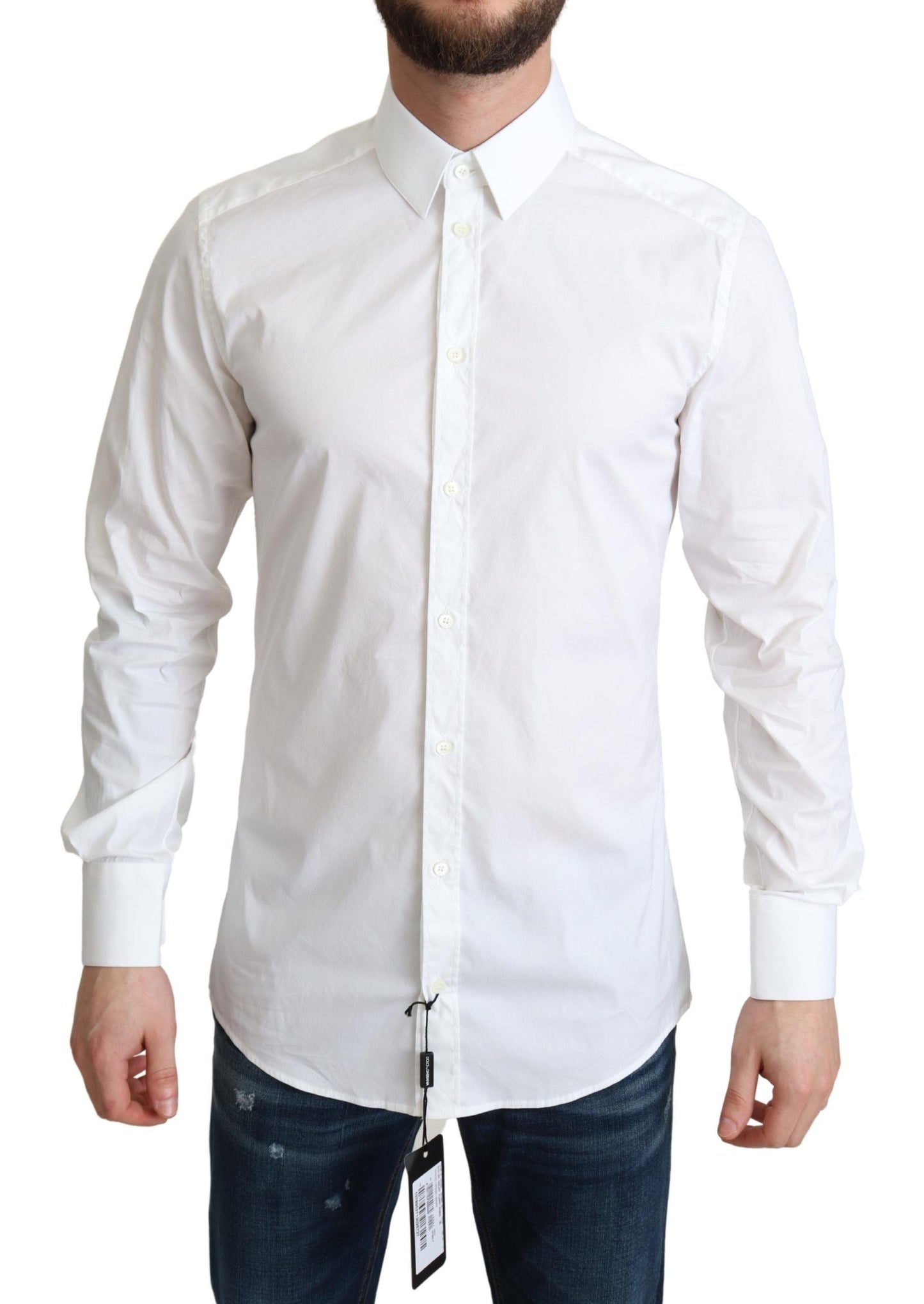 Elegant Slim Fit White Dress Shirt