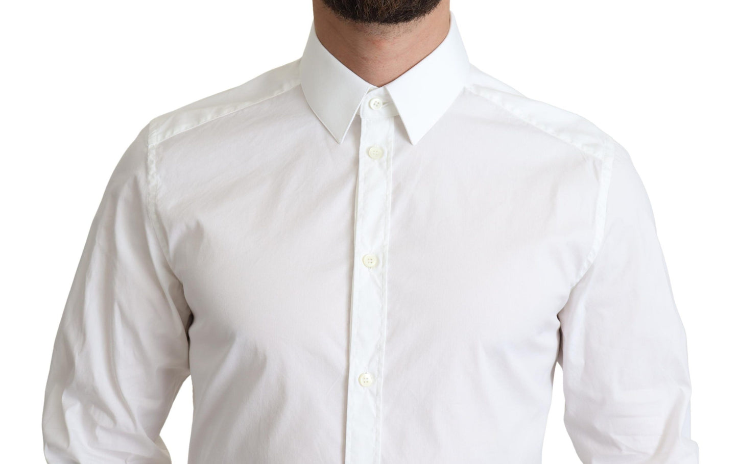 Elegant Slim Fit White Dress Shirt