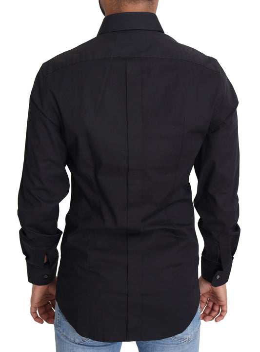 Black Cotton Stetch Dress Formal Shirt