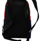 Vibrant Red Multicolor Print Men's Backpack