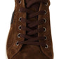 Elegant Leather Casual Sneakers in Brown