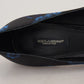Elegant Crystal Embellished Blue Pumps