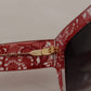 Elegant Lace-Infused Red Sunglasses