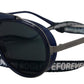 Elegant Unisex Blue Metal Sunglasses