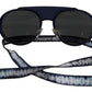 Elegant Unisex Blue Metal Sunglasses