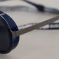 Elegant Unisex Blue Metal Sunglasses