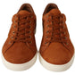 Light Brown Suede Leather Low Tops Sneakers