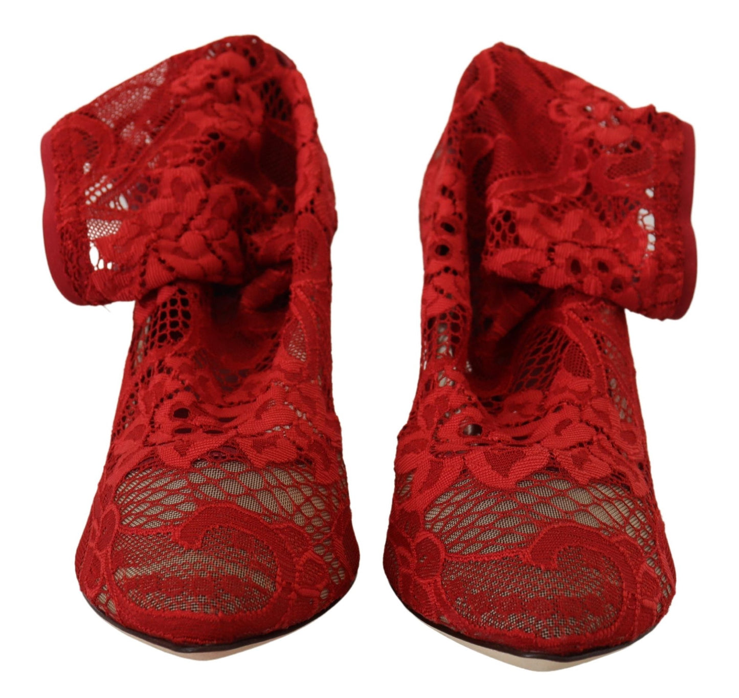 Radiant Red Lace Taormina High Heels