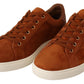 Light Brown Suede Leather Low Tops Sneakers