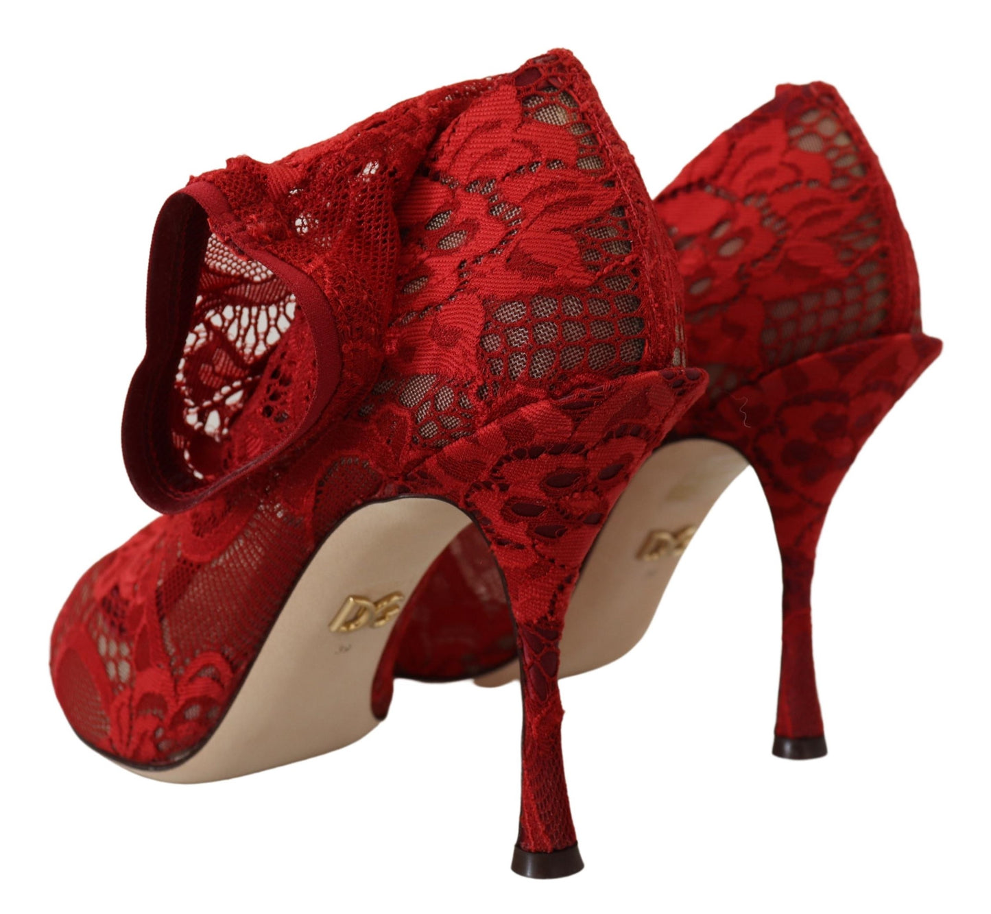 Radiant Red Lace Taormina High Heels