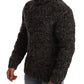 Gray Wool Blend Turtleneck Pullover Sweater