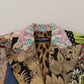 Elegant Multicolor Patchwork Blazer Jacket