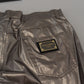 Metallic Silver Casual Pants