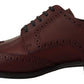 Elegant Bordeaux Leather Derby Shoes