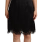 Elegant Satin Lace Detail Cocktail Dress